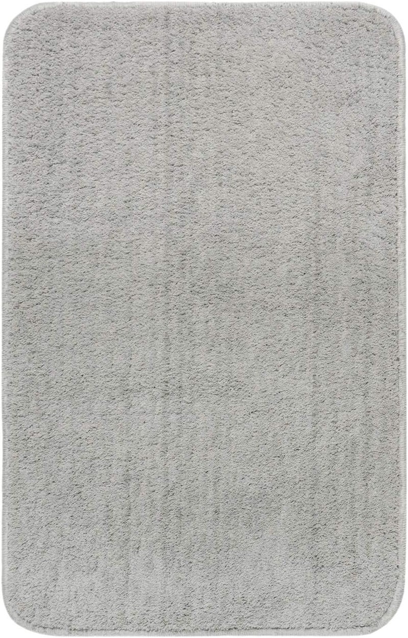 Eminence Home Neo Microfiber Luxury Shaggy Mat 45x70cm - Grey - Image 1
